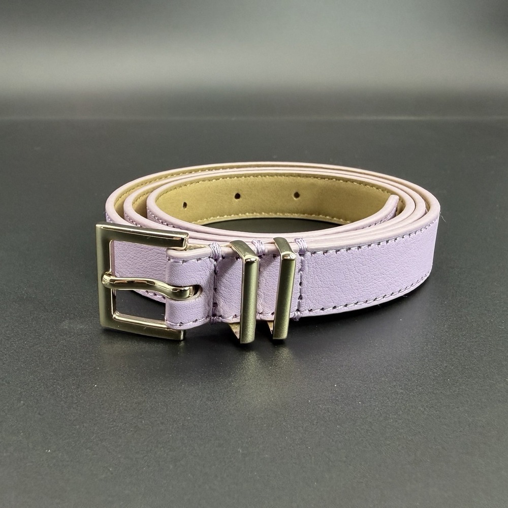 TALBOTS Women's Pink‎ 100% Leather Belt Silver Buckle Size Small New With Tags
